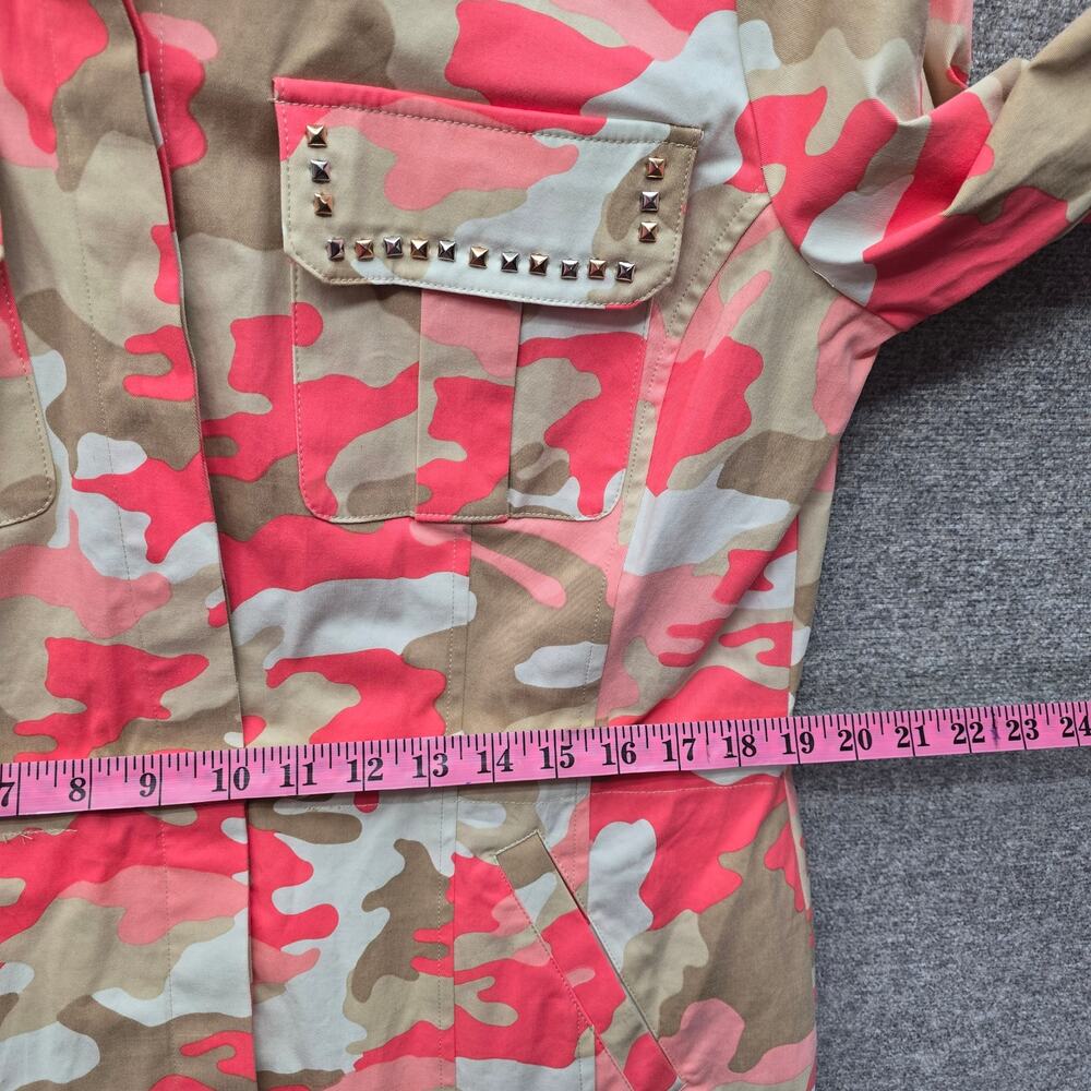 BOSTON PROPER CAMO PRINT STUDDED UTILITY JACKET, SIZE L - Picture 7 of 8